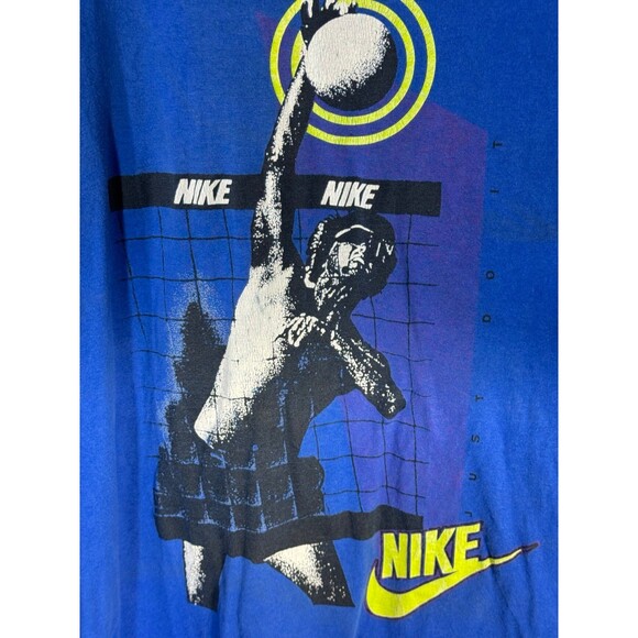 Vintage Nike Volleyball Just Do It Shirt Blue XL USA - Picture 5 of 10